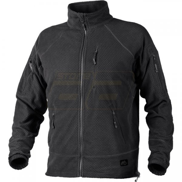 Helikon Alpha Tactical Grid Fleece Jacket - Black - L