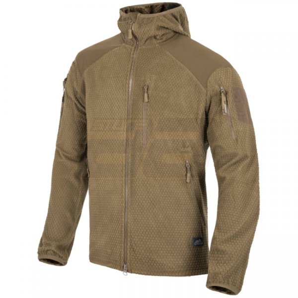 Helikon Alpha Hoodie Grid Fleece Jacket - Coyote - 3XL