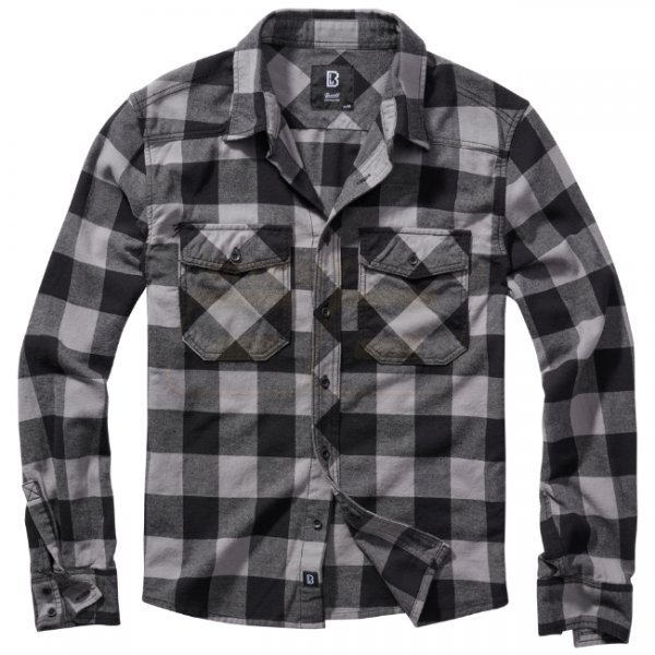 Brandit Checkshirt - Black / Charcoal - 4XL