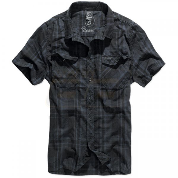 Brandit Roadstar Shirt Shortsleeve - Black / Blue - 4XL