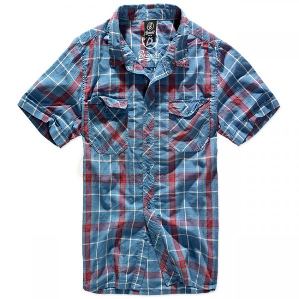 Brandit Roadstar Shirt Shortsleeve - Red / Blue - L