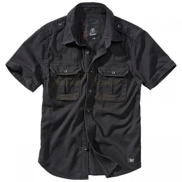 Brandit Vintage Shirt Shortsleeve - Black - S