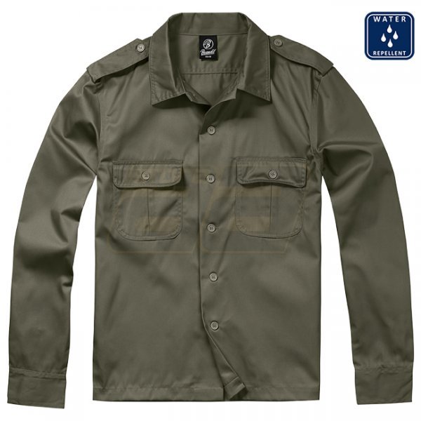Brandit US Shirt Longsleeve - Olive - 3XL