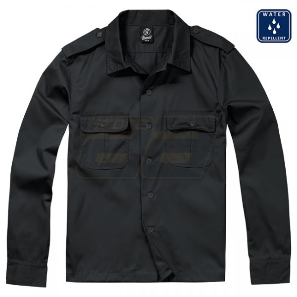 Brandit US Shirt Longsleeve - Black - S
