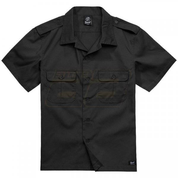 Brandit US Shirt Ripstop Shortsleeve - Black - M