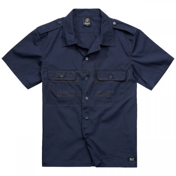 Brandit US Shirt Ripstop Shortsleeve - Navy - S