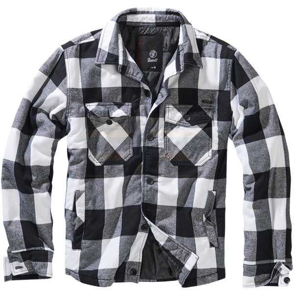 Brandit Lumberjacket - White / Black - XL