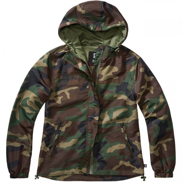 Brandit Ladies Summer Windbreaker Frontzip - Woodland - 5XL