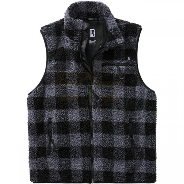 Brandit Teddyfleece Vest Men - Black / Grey - XL