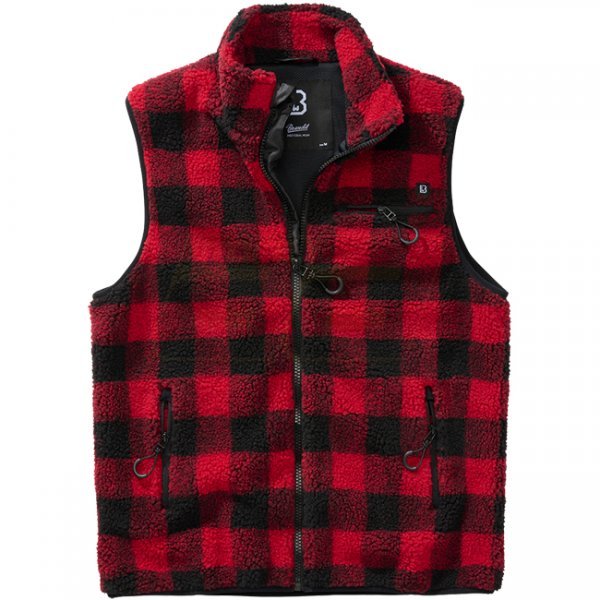 Brandit Teddyfleece Vest Men - Red / Black - 2XL