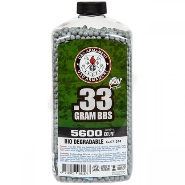 G&G 0.33g 5600 Bio BBs - Grey