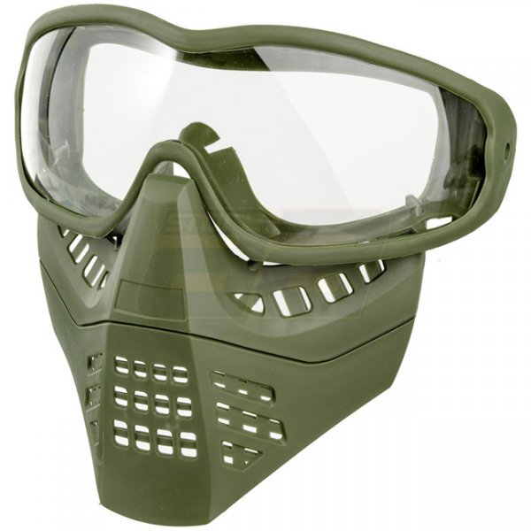 Ant Type Clear Lens Mask - Olive