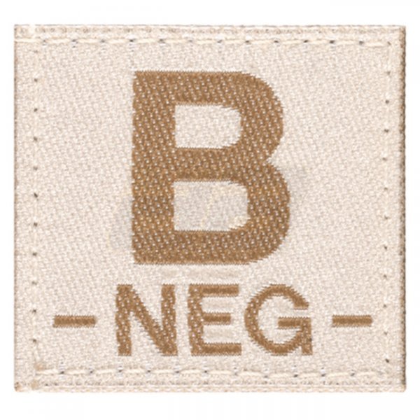 Clawgear B Neg Bloodgroup Patch - Desert