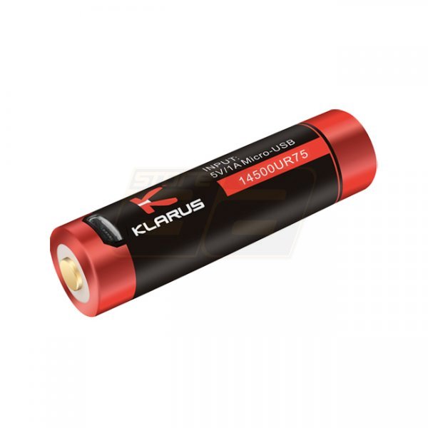 Klarus 14500 Battery 3.7V 750mAh Micro-USB