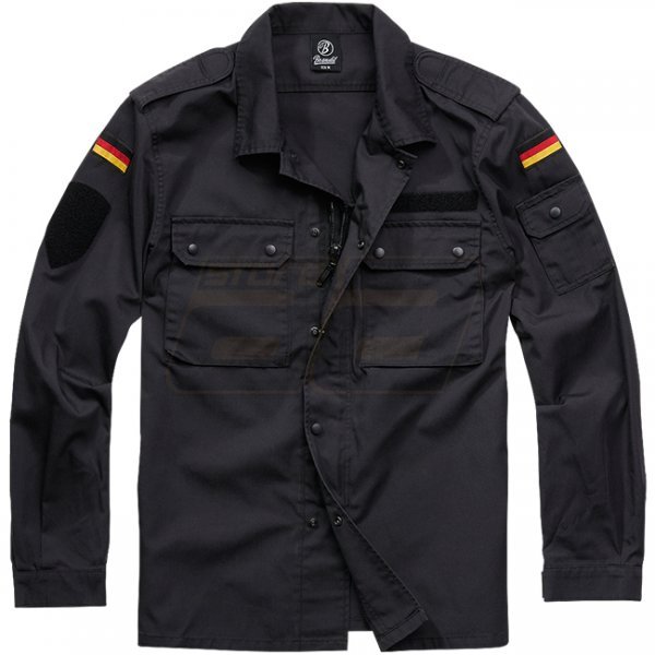 Brandit BW Field Shirt - Black - S