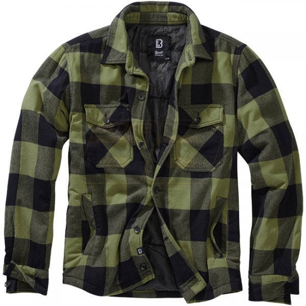 Brandit Lumberjacket - Black / Olive - 2XL