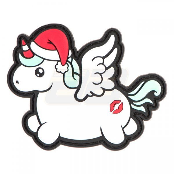 JTG Christmas Unicorn Rubber Patch - Color