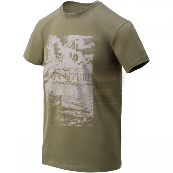 Helikon T-Shirt Adventure Is Out There - Olive Green - S