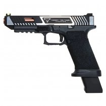 APS EMG TTI Combat Master G34 Slide & OMEGA Frame Gas Blow Back Pistol - Silver