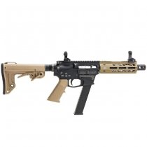 King Arms TWS 9mm SBR Gas Blow Back Rifle - Dark Earth