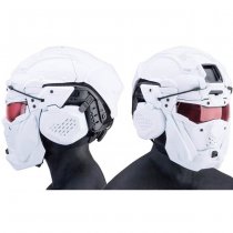 SRU Tactical Helmet Mask Set & Fast Helmet - White