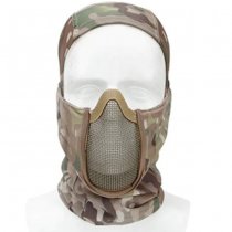 WoSport Balaclava Quick Dry & Protective Steel Mesh Face Mask - Multicam