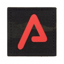 Agency Arms Premium Laser Cut Patch Red A - Multicam Black