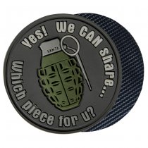 Helikon We Can Share Grenade PVC Patch - Grey