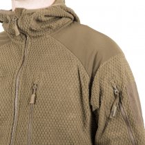 Helikon Alpha Hoodie Grid Fleece Jacket - Olive Green - S