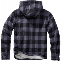 Brandit Lumberjacket Hooded - Black / Grey - 5XL