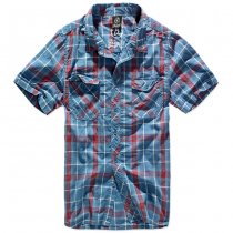 Brandit Roadstar Shirt Shortsleeve - Red / Blue