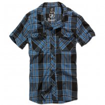 Brandit Roadstar Shirt Shortsleeve - Indigo Checked - L