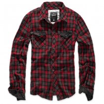 Brandit Checkshirt Duncan - Red / Brown