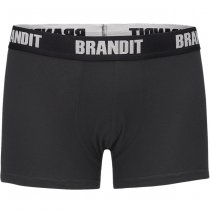 Brandit Boxershorts Logo 2-pack - Dark Camo / Black - M