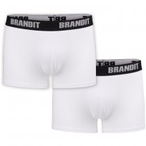 Brandit Boxershorts Logo 2-pack - White / White - 3XL