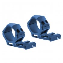 Leapers Accu-Sync 34mm High Profile 37mm Offset Rings - Blue