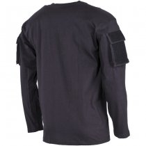MFH Tactical Long Sleeve Shirt Sleeve Pockets - Black - 2XL