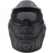 WoSport Commander Full Face Steel Mesh Mask - Black