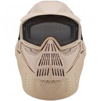 WoSport Commander Full Face Steel Mesh Mask - Tan