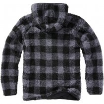 Brandit Teddyfleece Worker Jacket - Black / Grey - 6XL