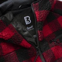 Brandit Teddyfleece Worker Jacket - Red / Black - L