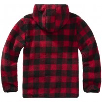 Brandit Teddyfleece Worker Pullover - Red / Black - M