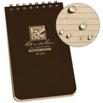 Rite in the Rain Polydura Top-Spiral Notebook 3 x 5 - Brown