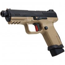 WE CANiK x SAI TP9 Elite Combat Gas Blowback Pistol - Black / Tan