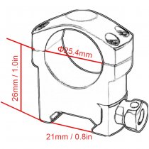 Vector Optics Mark 25.4mm Medium Profile Rings