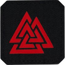 M-Tac Valknut Laser Cut Square Patch - Black / Red