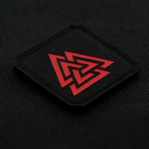 M-Tac Valknut Laser Cut Square Patch - Black / Red